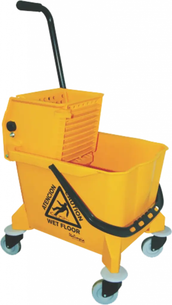 Single Mop Trolley Bucket with Wringer 32L