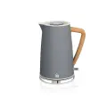 Swan Nordic 1.7 Litre Polished Stainless Steel Cordless Kettle SNK9 - Grey image
