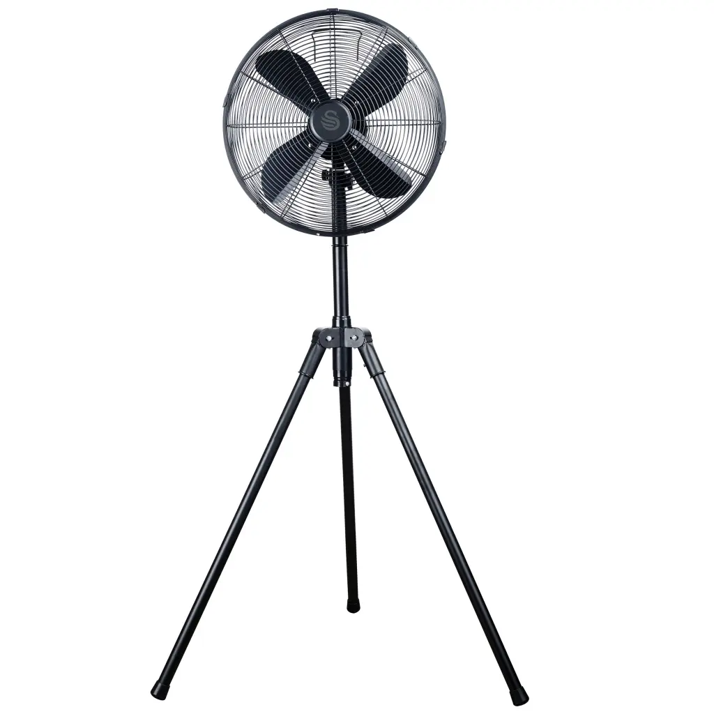 Swan Stealth Black 45cm Tripod Pedestal Fan | Waltons