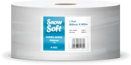 Snowsoft Economy 1 ply Jumbo Roll 200mm x 900m