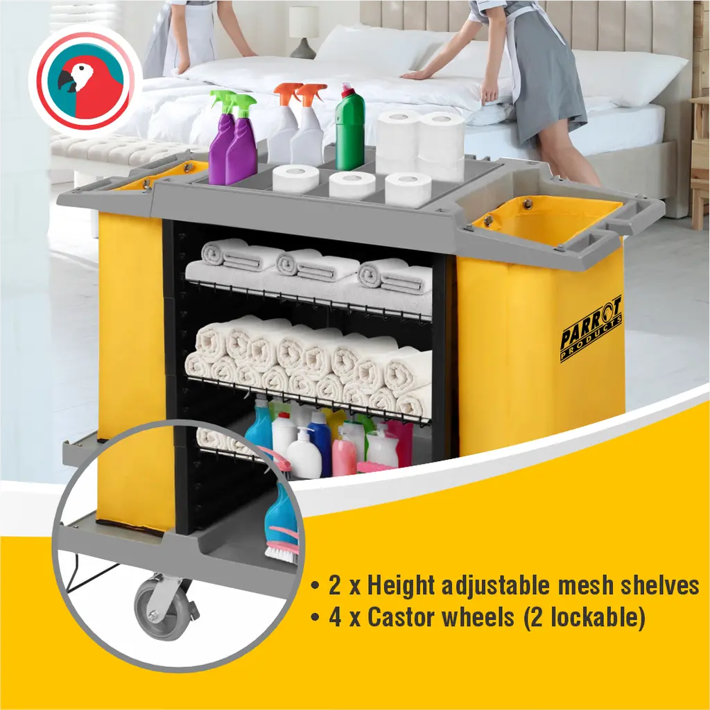 Parrot Plastic Housekeeping Service Trolley JA0707