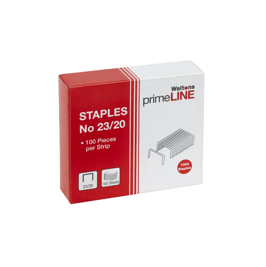 Waltons Primeline Staples 20mm No23/20 (Box 1000)