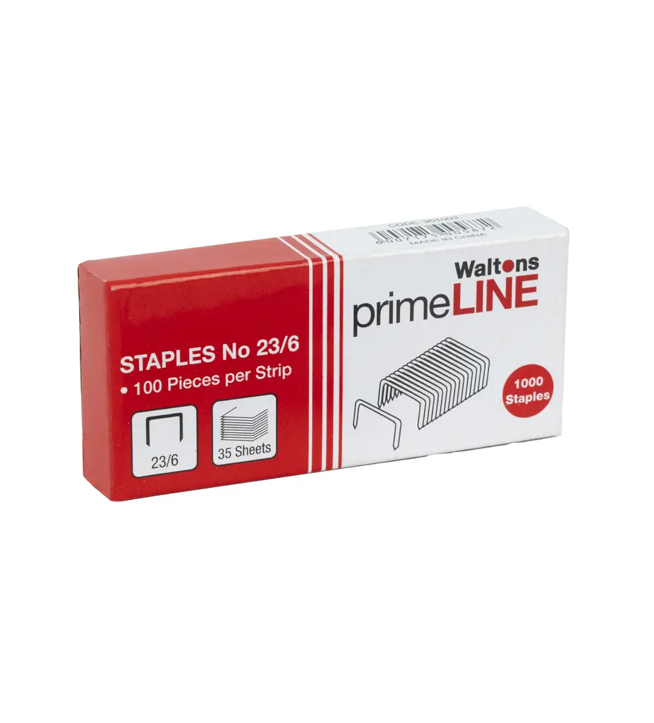 Waltons Primeline Staples 6mm No23/6 (Box 1000)