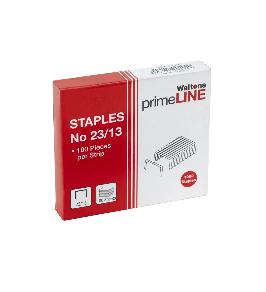Waltons Primeline Staples 12mm No23/13  (Box 1000)