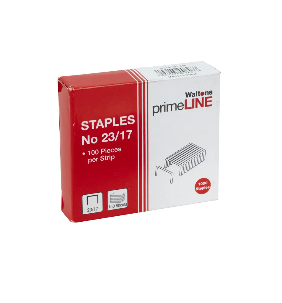 Waltons Primeline Staples 17mm No23/17  (Box 1000)