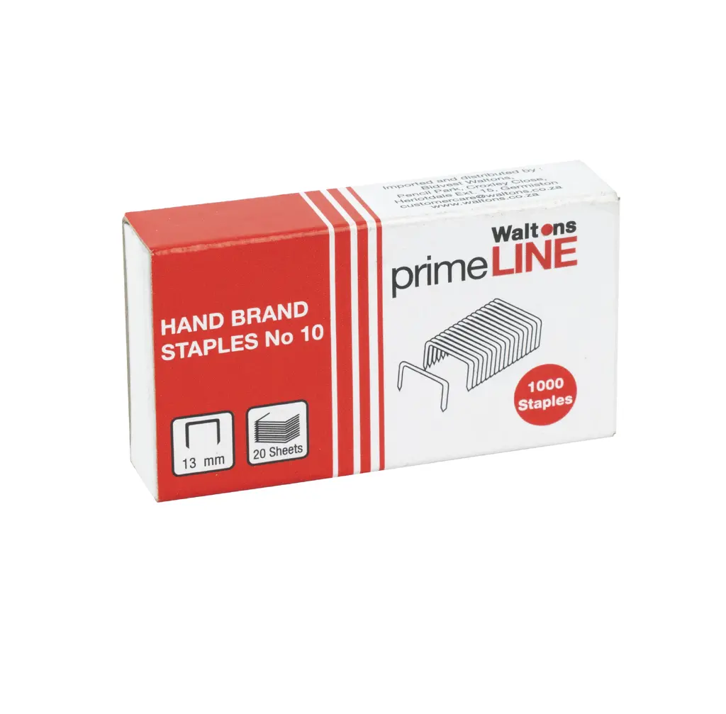 Waltons Primeline Hand Brand Staples No 10 (Box 1000)