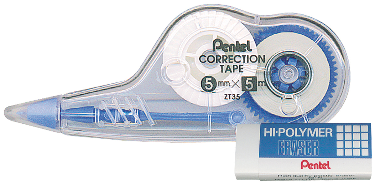 Pentel Correction Tape 5mmx5m White ZT35-W | Waltons