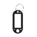 Waltons Primeline Soft Type Plastic Key Ring Tags (Each) - Black image