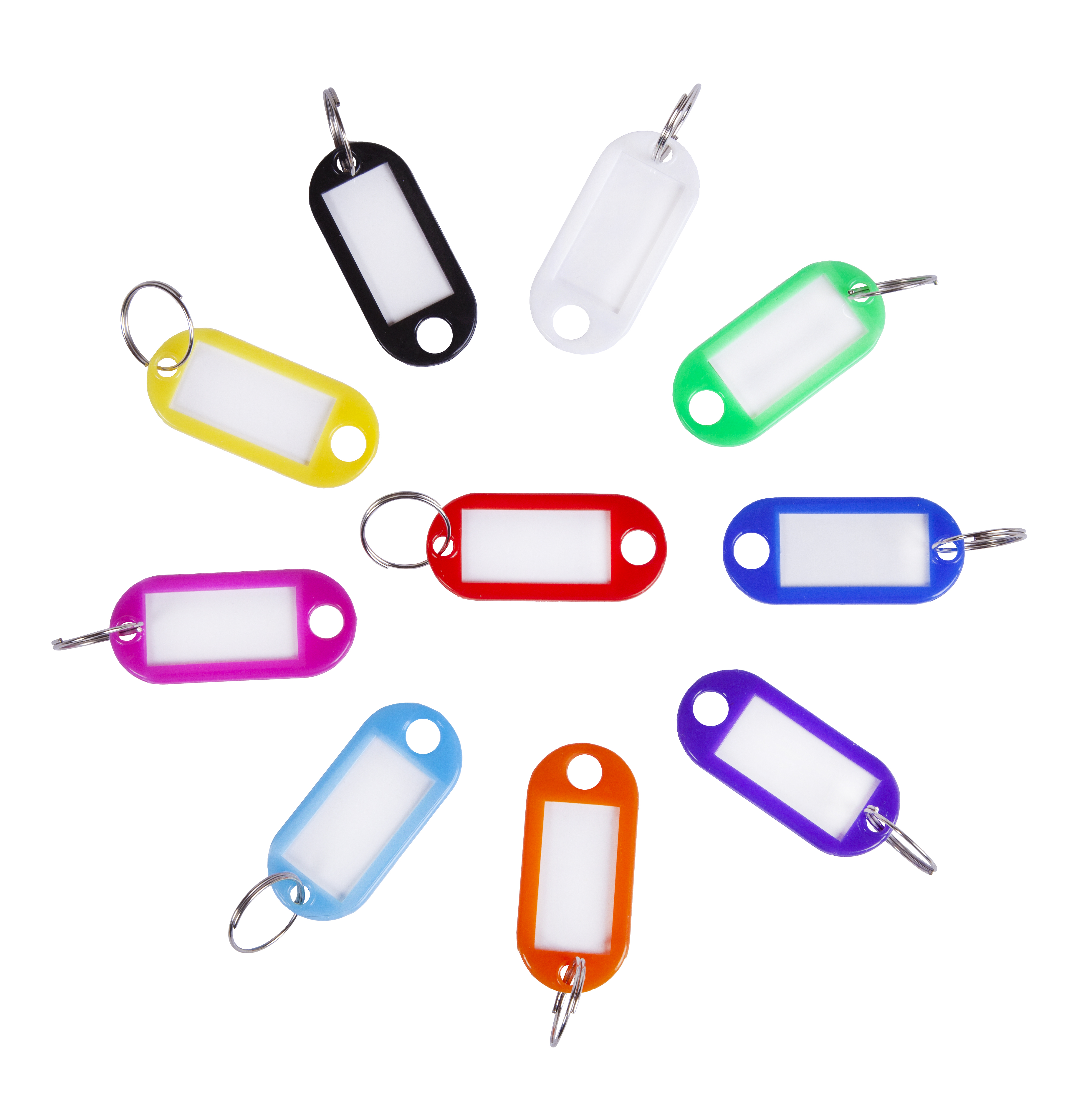 Waltons Primeline Soft Type Plastic Key Ring Tags W79 - Assorted