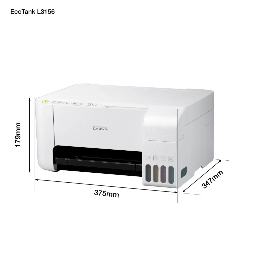 Epson Ecotank L3156 | A4, 3-in-1 Multifunction Home Printer (C11CG86414)