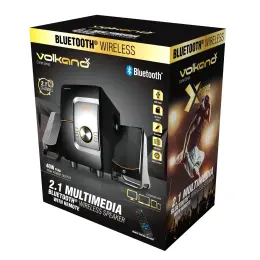 Volkanox Comet Series 2.1 Speaker Black/Usb/Micro Sd/Bluetooth - Black (Vk-3017-Bk)