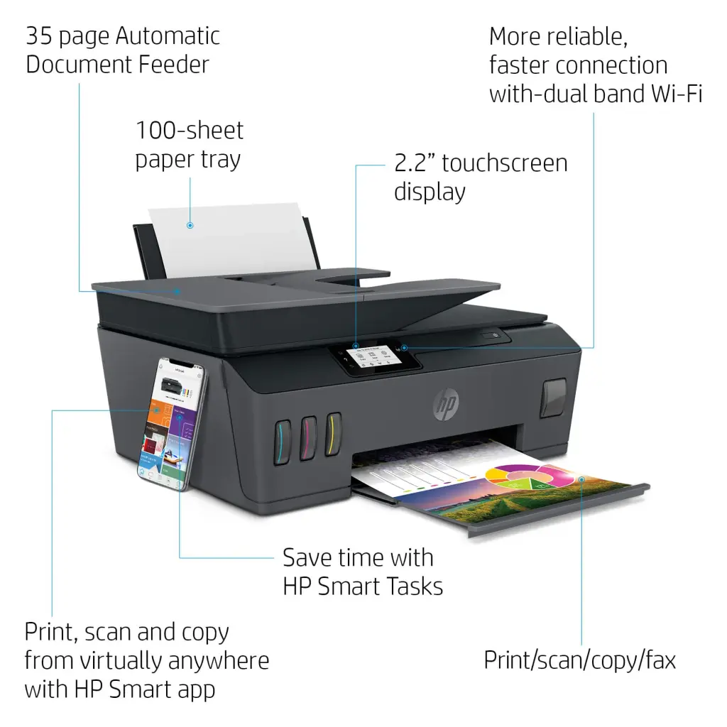 HP Smart Tank 615 | A4, 4-in-1 Multifunction Ink tank Printer (Y0F71A)