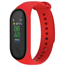 Volkano Tech Core Series Fitness Bracelet with Heart Rate Monitor Red