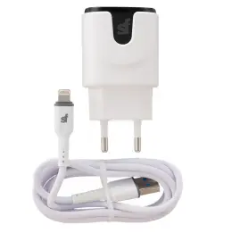 Superfly 3.4A Dual Lightning Wall Charger White SF-W2-34LN