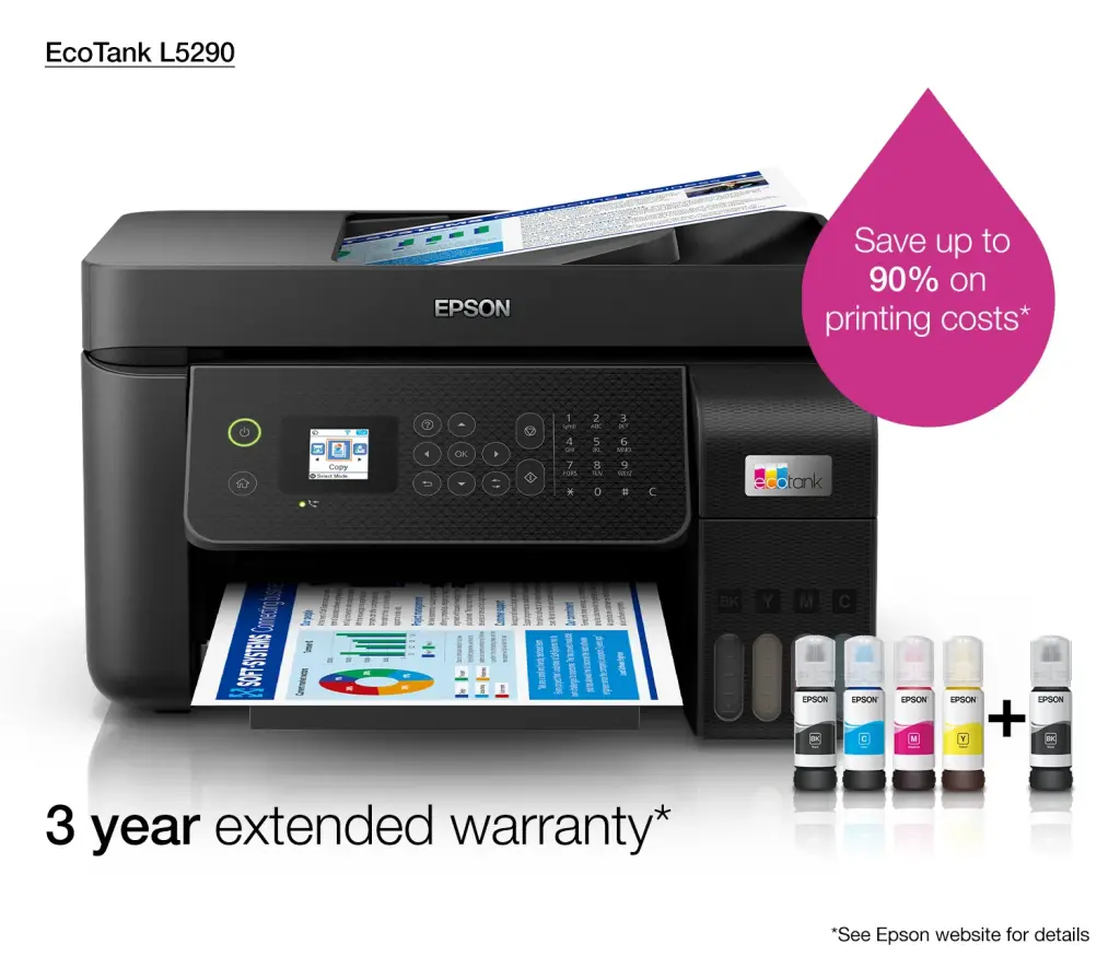 Epson Ecotank L5290 | A4, 4-in-1 Multifunction Office Printer (C11CJ65405)