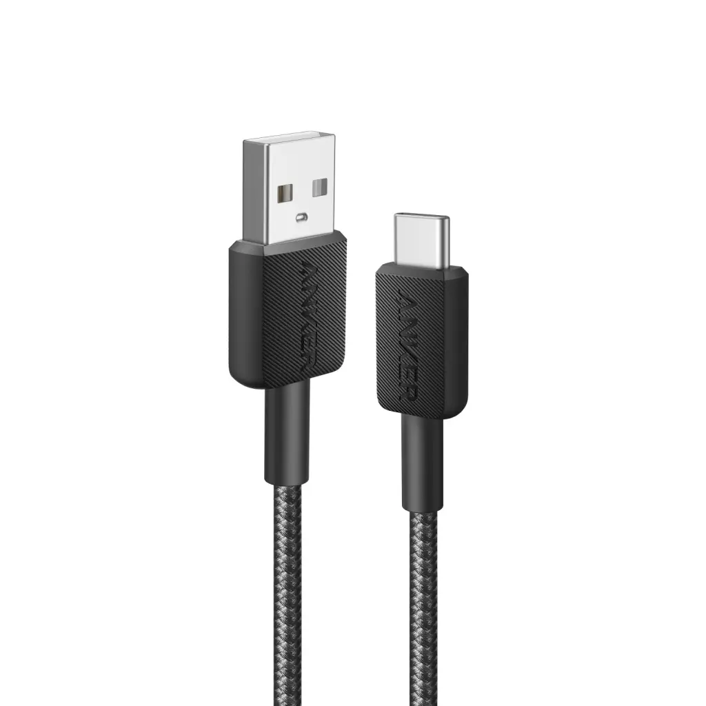 ANKER 322 USB/TYPC BRAID CBL 0.9M-BK