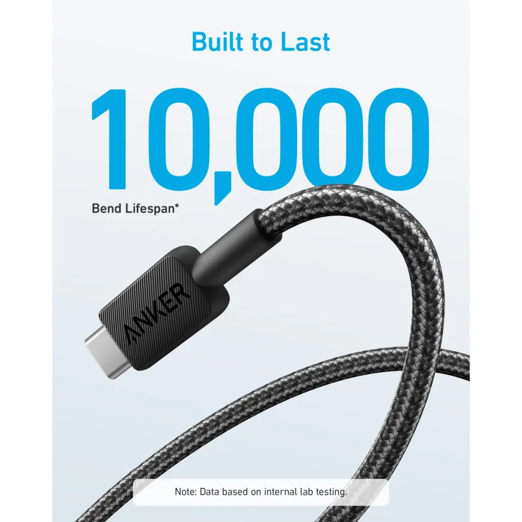 ANKER 322 USB/TYPC BRAID CBL 0.9M-BK