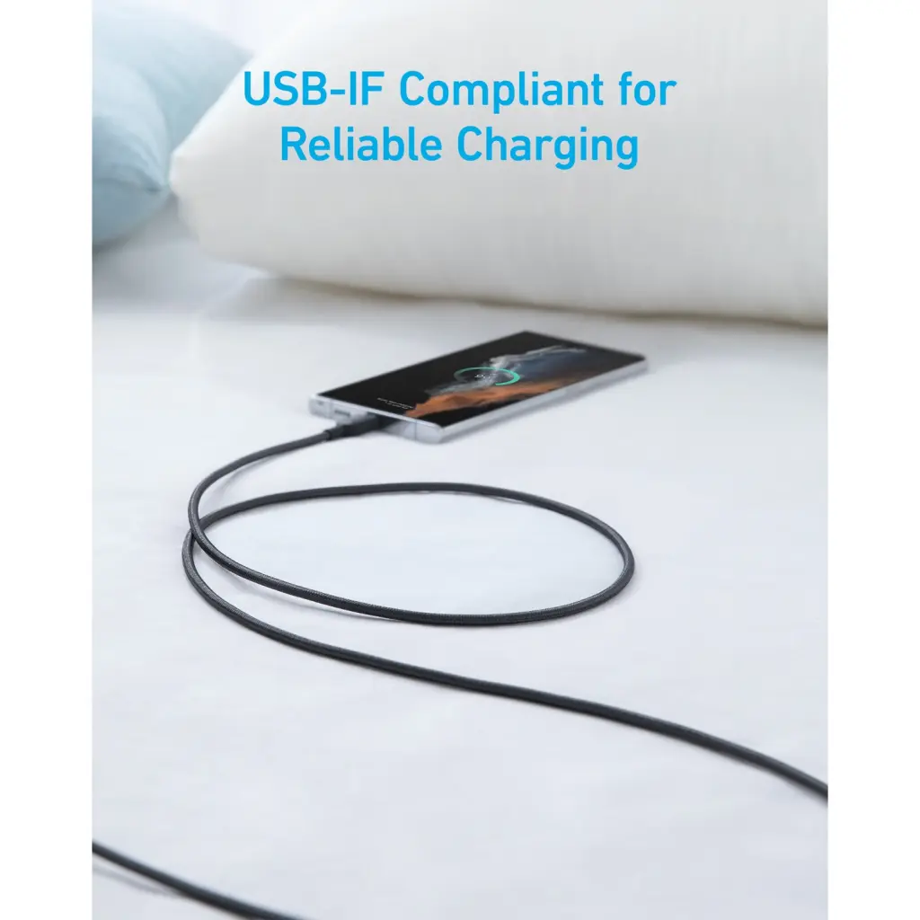 ANKER 322 USB/TYPC BRAID CBL 1.8M-BK