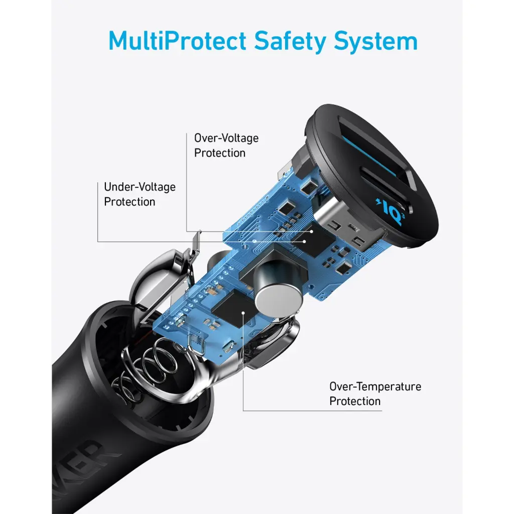 ANKER 2 PORT 30W PD CAR CHRGR-BK