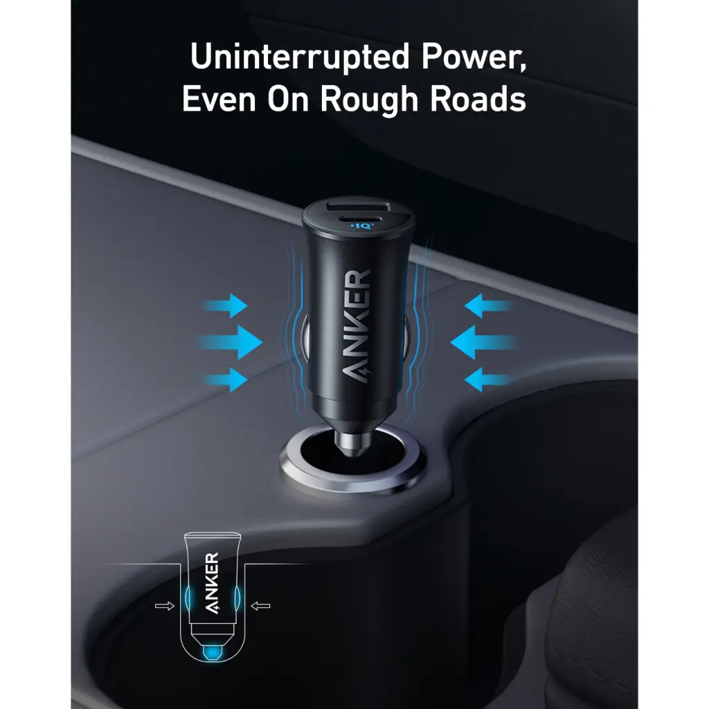 ANKER 2 PORT 30W PD CAR CHRGR-BK