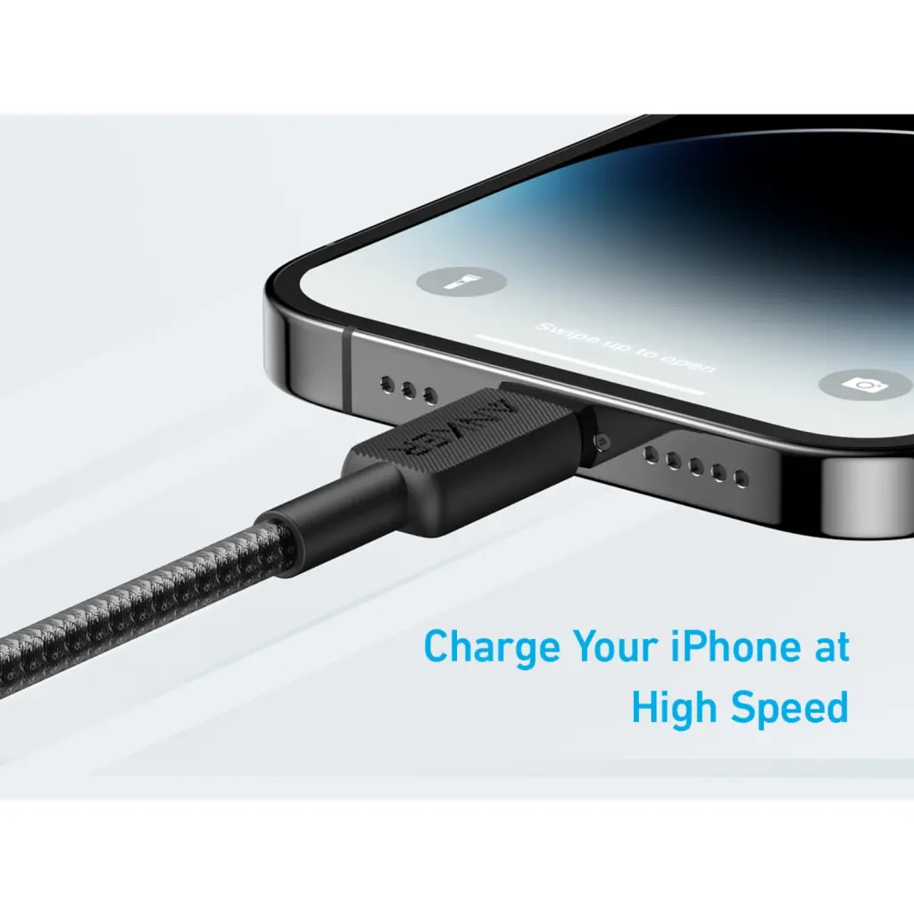 ANKER 322 TYPC/MFI BRAID CBL 0.9M-BK