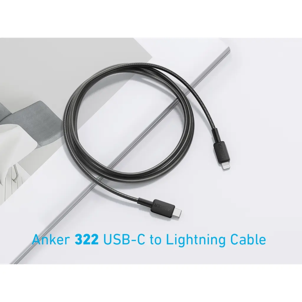 ANKER 322 TYPC/MFI BRAID CBL 1.8M-BK