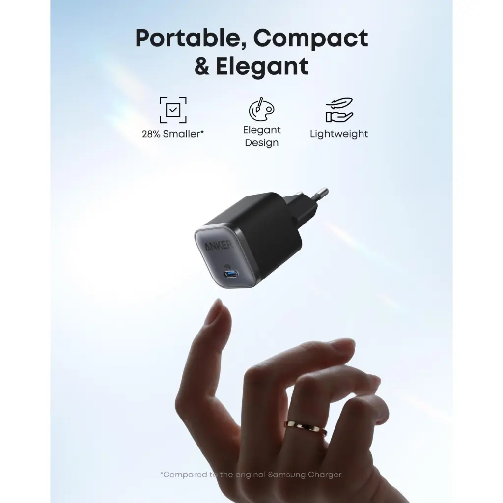 ANKER 1 PORT 45W PD NANO WALL CHRGR-BK
