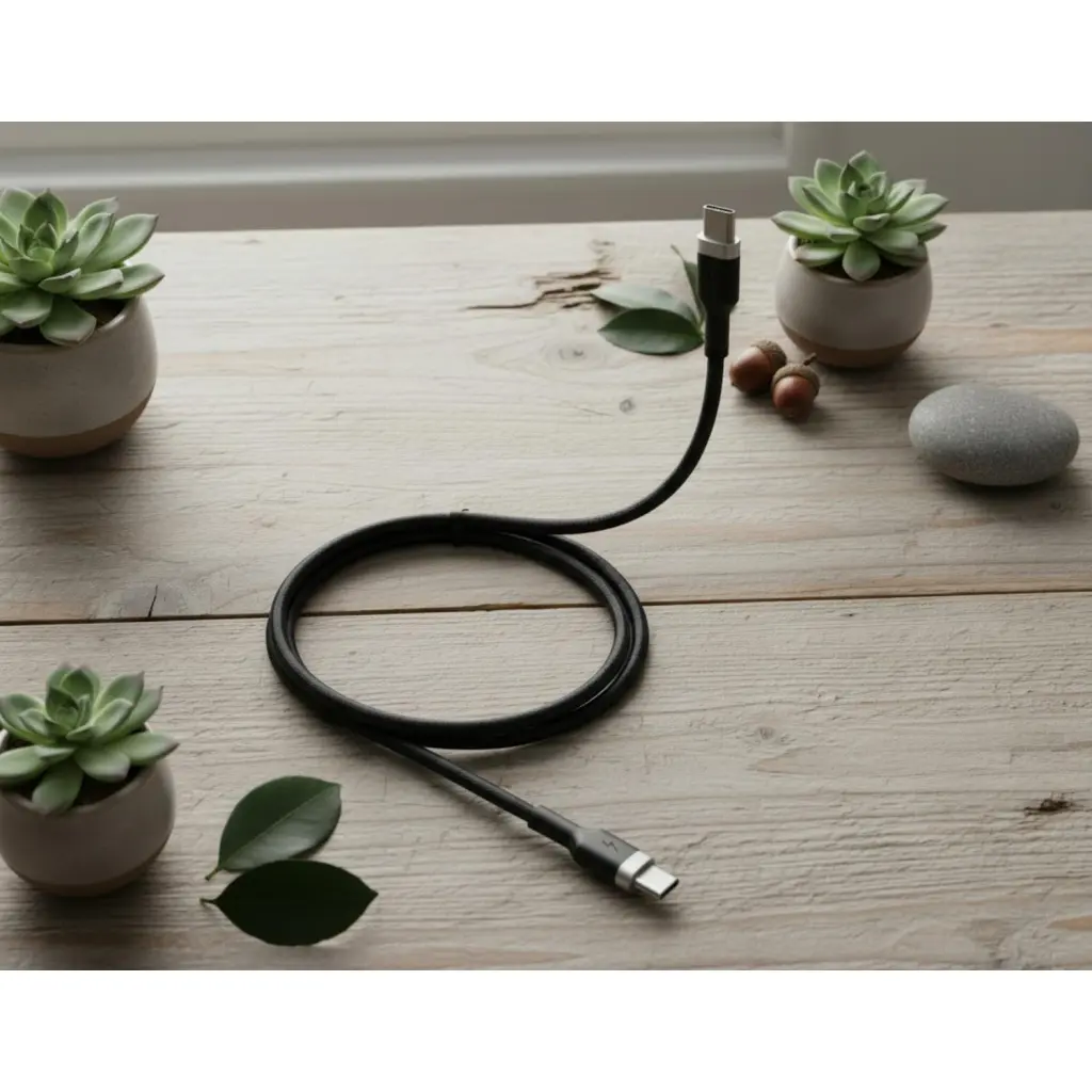 BIOND TY-C TO TY-C NYLON CBLE 60W 1M-BK