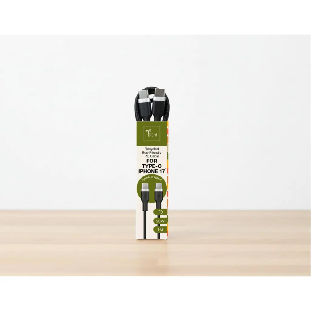 BIOND TY-C TO TY-C NYLON CBLE 60W 1M-BK