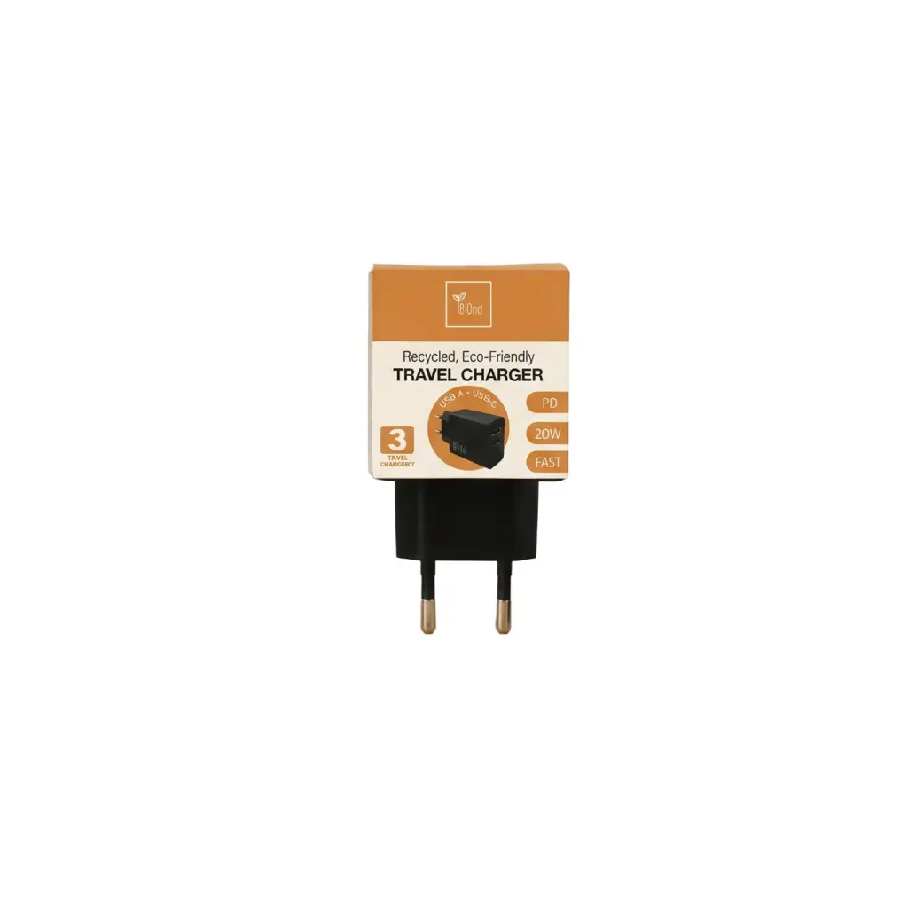 BIOND TY-C/USB PD WALL CHRGR 20W-BK