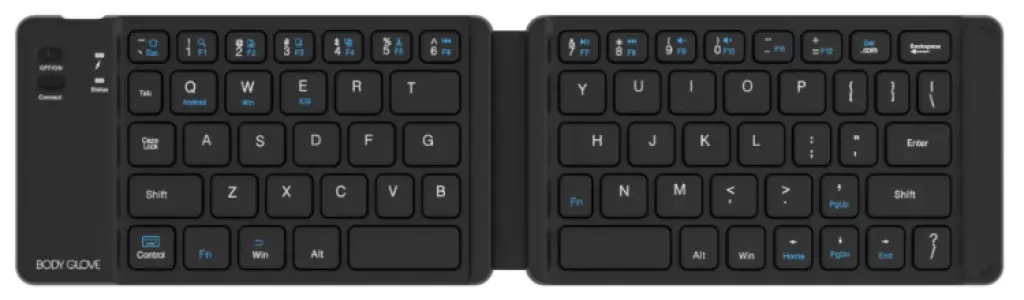 BG FOLD SOFT HINGE BLUETOOTH KEYBOARD-BK