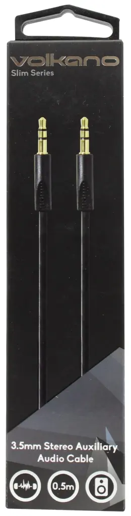 Volkano Slim Aux Cable CAB348-BK