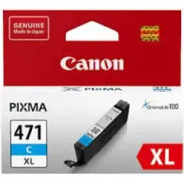 Canon 471XL Cyan Original High Yield Ink Cartridge - CLI 471XLC