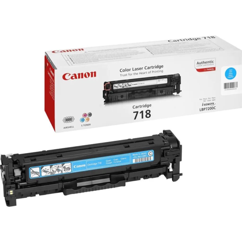 CANON Toner 718 Cyan 3400 Page Yield C718C Lbp7200Cdn Mf8330Cdn
