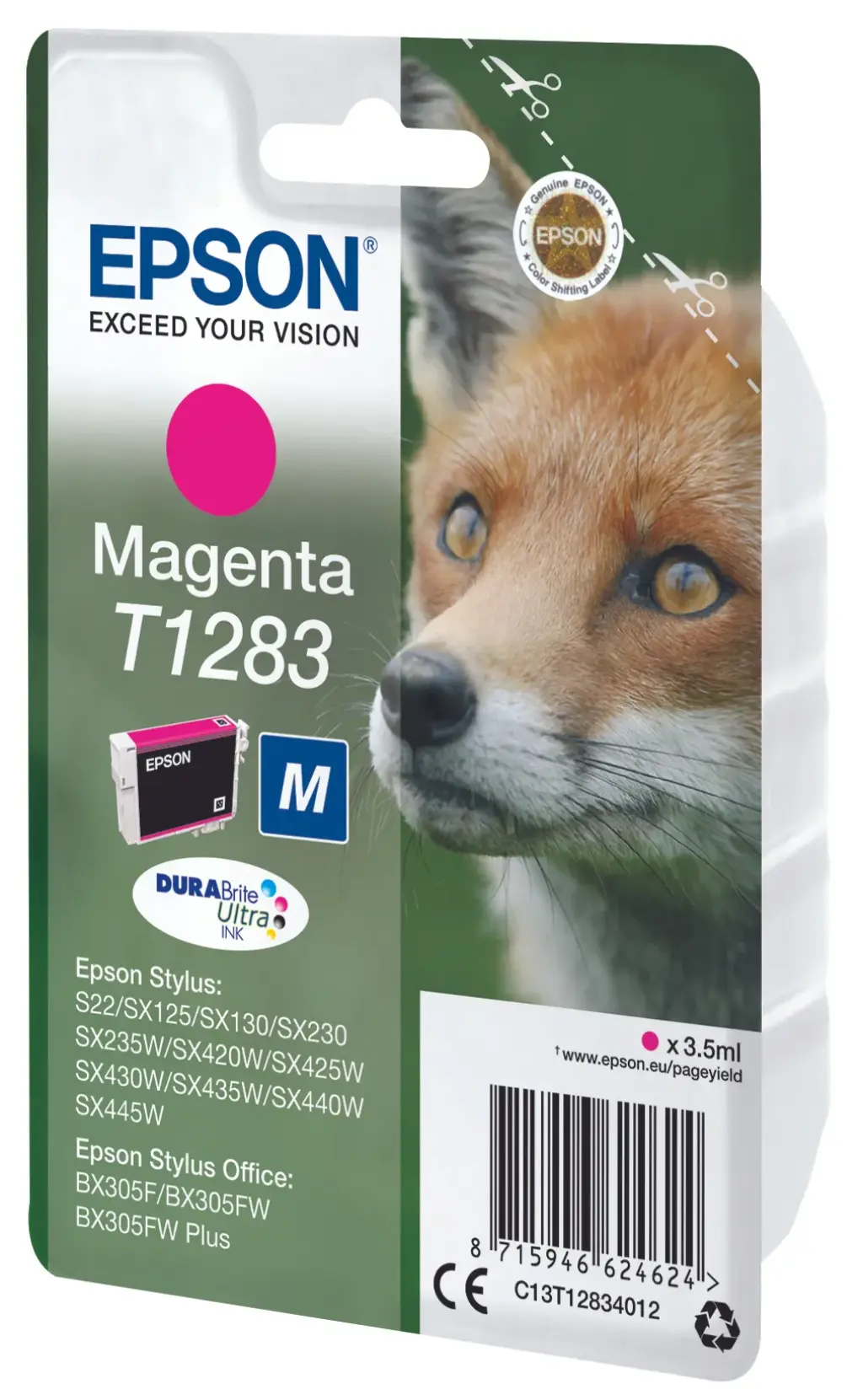 Epson Singlepack Magenta T1283 DURABrite Ultra Ink