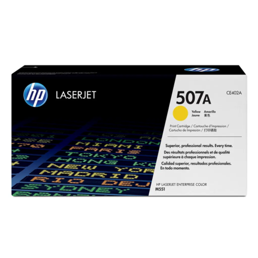 HP 507A Yellow Toner Cartridge 6,000 Pages Original (CE402A)
