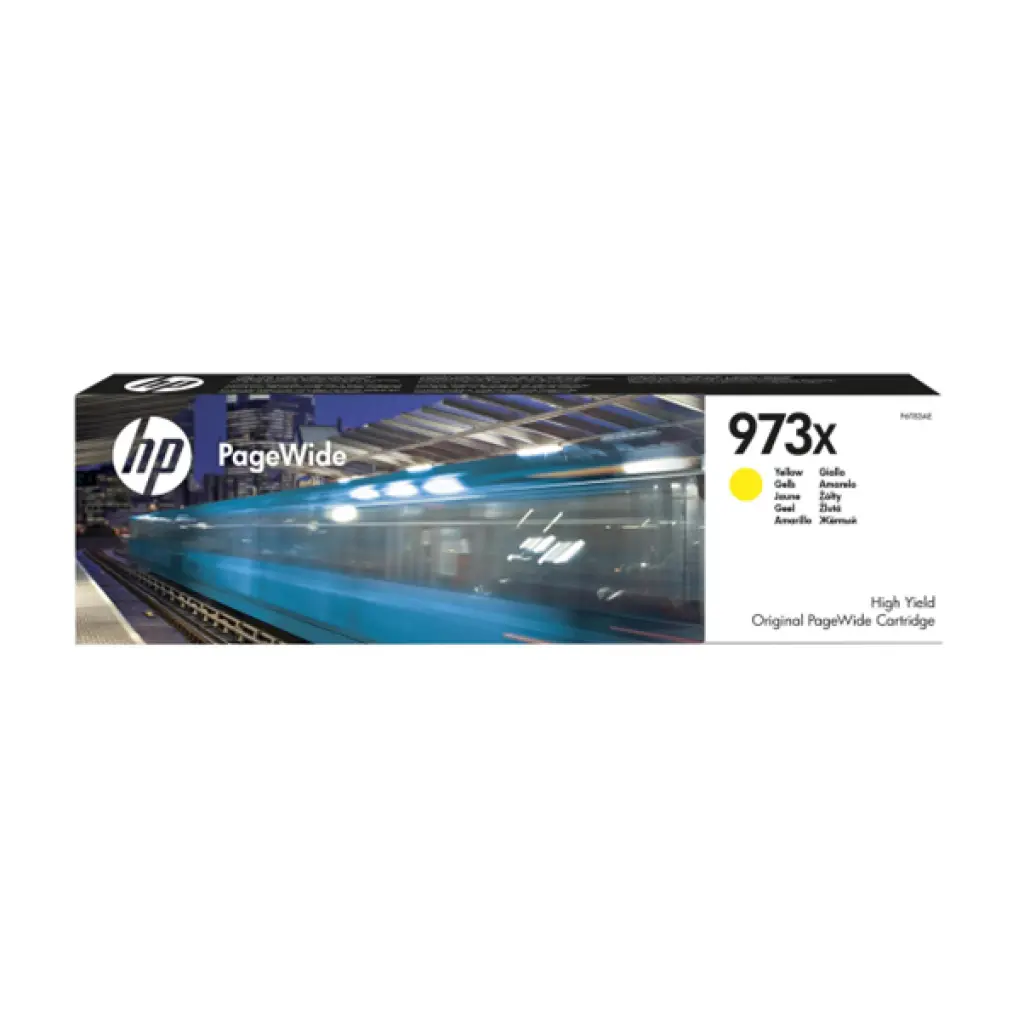 HP 973X PageWide Yellow High Yield Printer Ink Cartridge Original (F6T83AE)
