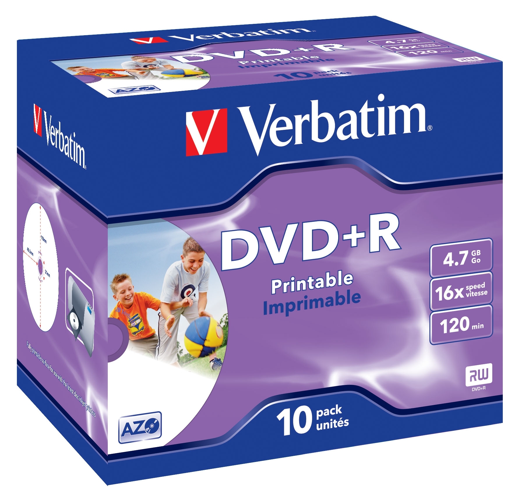 B-T～PICTURE PRODUCT DVD-BOX Verbatim DVD+R 16x 4.7GB Printable M43508 (Single) | Waltons