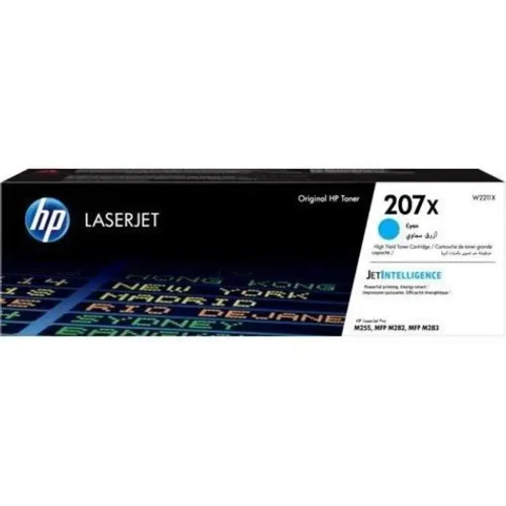 HP 207X Cyan Toner Cartridge 3,150 Pages Original (W2211X)