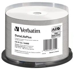 Verbatim cd writable 52speed printable