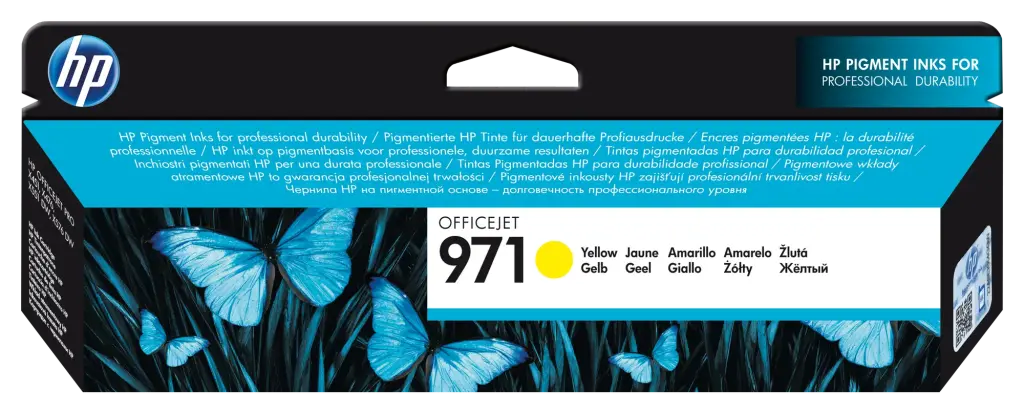 HP 971 Yellow Standard Yield Printer Ink Cartridge Original (CN624AE)