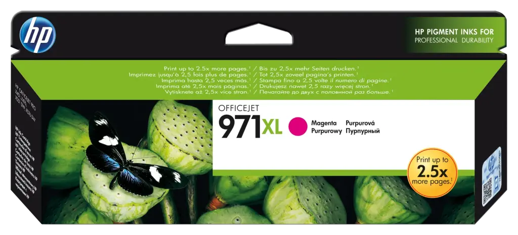 HP 971XL Magenta High Yield Printer Ink Cartridge Original (CN627AE)
