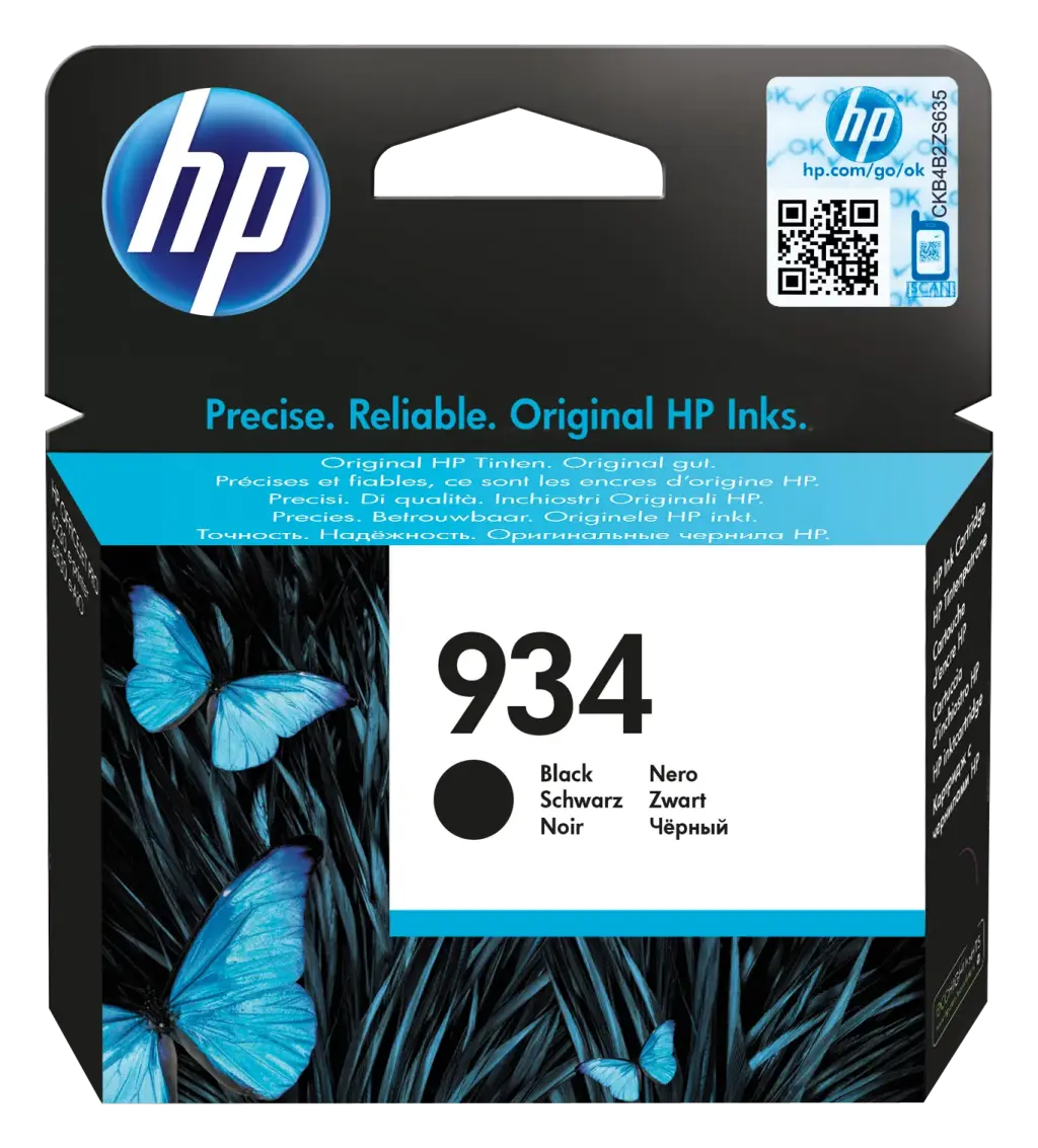 HP 934 Black Standard Yield Printer Ink Cartridge Original (C2P19AE)