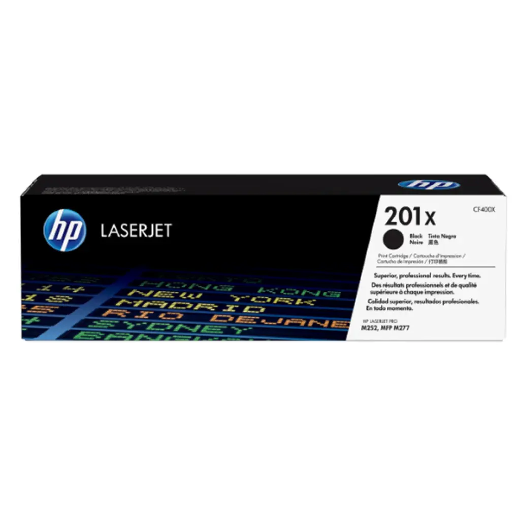 HP 201X Black High Yield Toner Cartridge 2,800 Pages Original (CF400X)