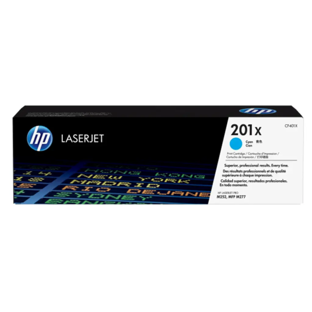 HP 201X Cyan High Yield Toner Cartridge 2,300 Pages Original (CF401X)