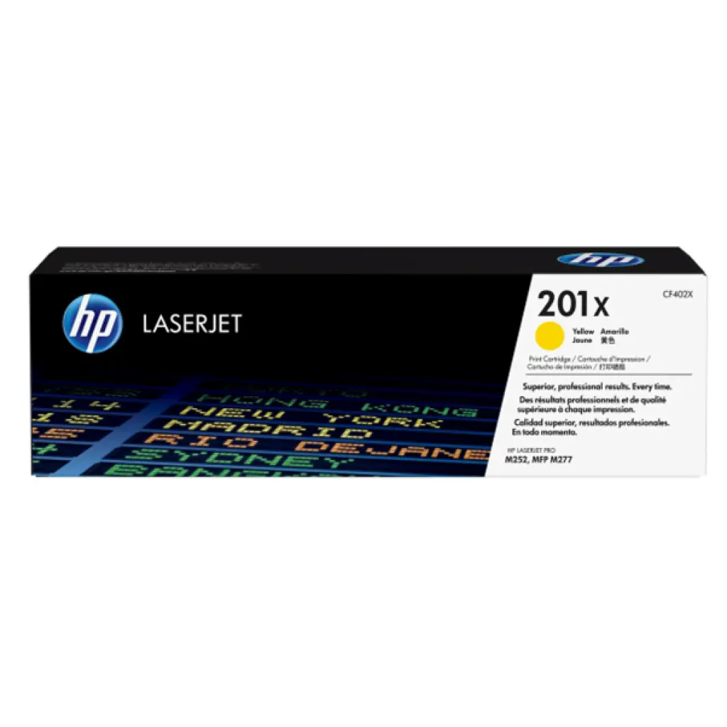 HP 201X Yellow High Yield Toner Cartridge 2,300 Pages Original (CF402X)