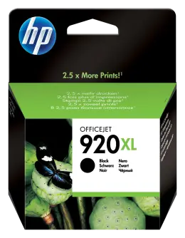HP 920XL Black High Yield Printer Ink Cartridge Original (CD975A)