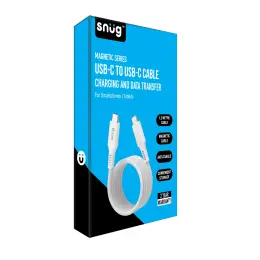 Snug Magnetic Type-C/Type-C Cable 1.2M-White SNPW-CMAGTYC-WH