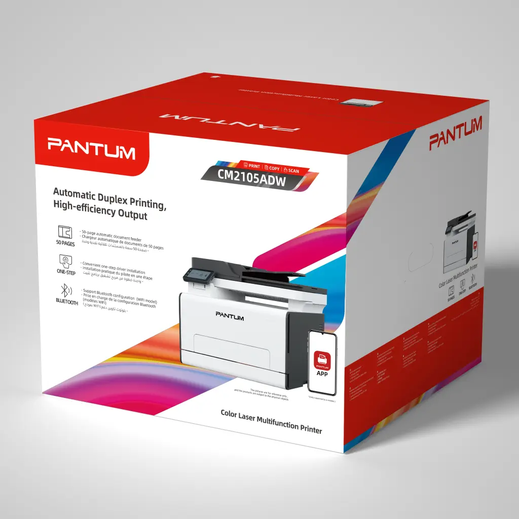 Pantum CM2105ADW | A4, 3-in-1 Multifunction Colour Laser Printer (20ppm, USB+NET+Wi-Fi+BLE)