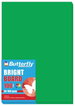 Butterfly bright paper A4 100pk 80gsm green